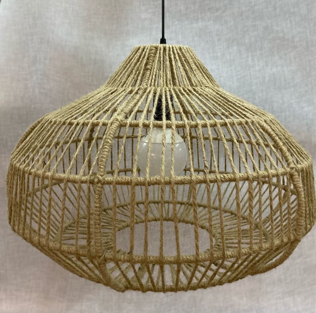COLGANTE YUTE ESFERA CON CUELLO 50CM DIAM